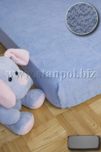 Prześcieradło Frotte 100x200 - Błękitne