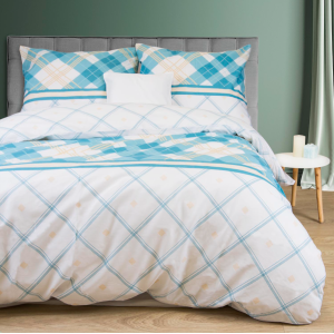 Pościel Bawełniana 220x200 - Kratka