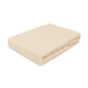 Prześcieradło Jersey z gumką 120x200 - Jasny Beż