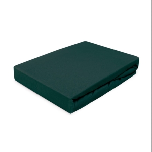 Prześcieradło Jersey z gumką 120x200 - Butelkowa Zieleń