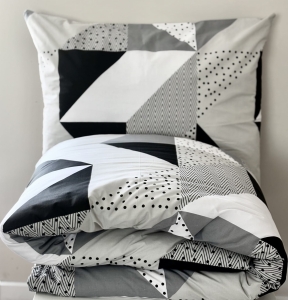 Pościel Bawełniana Anmar 160x200 - Skandynawski Wzór Geometryczny