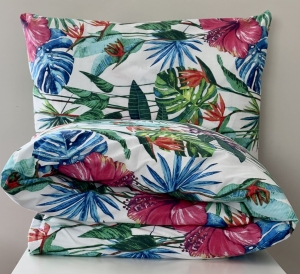  Pościel Bawełniana Anmar 140x200 - Tropikalny Wzór Hibiskusy 2
