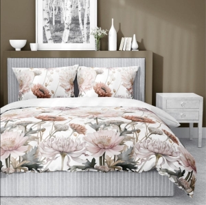 Pościel Bawełna Satynowa 160x200 - Kwiatowy Szept