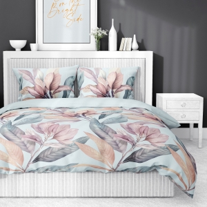 Pościel Bawełna Satynowa 160x200 - Motyw Roślinny