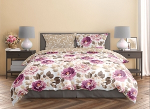 Pościel Bawełna Satynowa 160x200 - Róże Ogrodowe