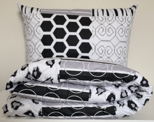 Pościel Bawełniana Anmar 200x200 - Patchwork Popiel