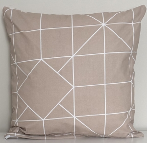 Poszewka Bawełniana Anmar 35x35 - Beżowa Symetria