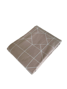 Prześcieradło Bawełniane 220x200 - Beżowa Symetria