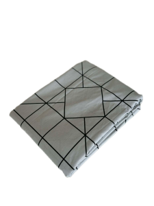 Prześcieradło Bawełniane 160x200 - Popielata Symetria