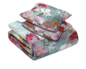 Pościel Bawełna Satynowa Nobile 160x200 - Kolorowe Kwiaty