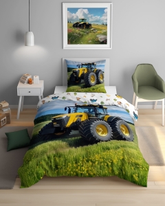 Pościel Bawełniana Fluo 160x200 - Traktor Fluo