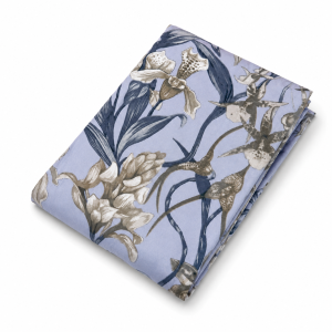 Prześcieradło Bawełniane 220x200 - Srebrzyste Orchidee