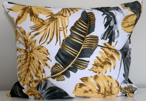 Poszewka Bawełniana Anmar 50x60 - Biało-Złota Dżungla