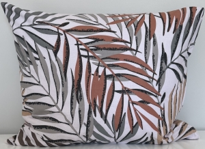 Poszewka Bawełniana Anmar 50x60 - Brązowo-Szare Palmy