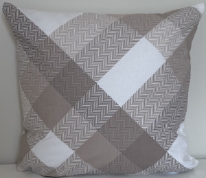 Poszewka Bawełniana Anmar Classic 40x40 - Kratka Cappuccino