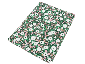  Prześcieradło Bawełniane 220x200 Anmar Classic - Kwiatuszki Zielone Tło
