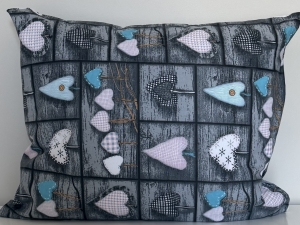 Poszewka Bawełniana Anmar 50x60 - Serduszka Niebieskie