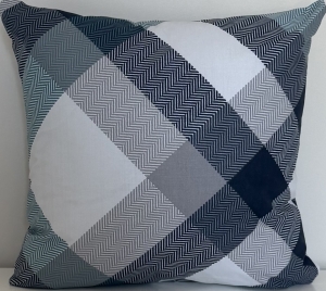 Poszewka Bawełniana Anmar Classic 35x35 - Kratka Granatowo-Niebieska