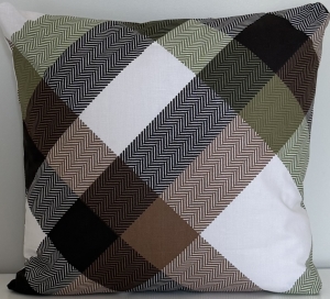 Poszewka Bawełniana Anmar Classic 40x40 - Kratka Brązowo-Zielona