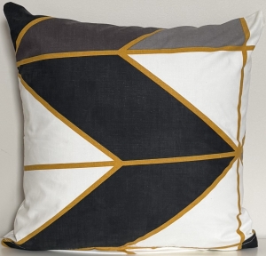 Poszewka Bawełniana Anmar 35x35 - Lazurowa Geometria Grafit