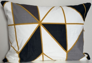 Poszewka Bawełniana Anmar 50x60 - Lazurowa Geometria Grafit