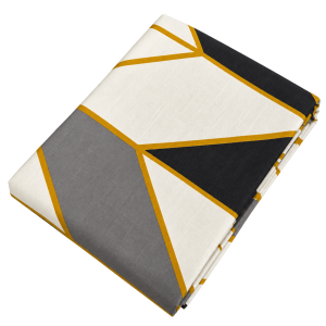Prześcieradło Bawełniane Anmar 160x200 - Lazurowa Geometria Grafit
