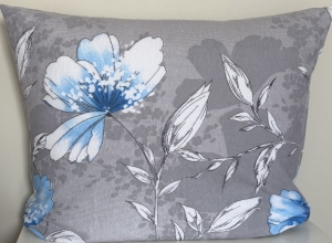 Poszewka Flanelowa Anmar 50x60 - Magnolia i Hibiskus – Błękitna Elegancja