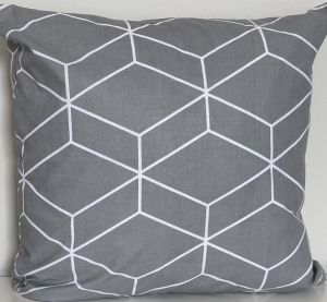 Poszewka Bawełniana Anmar 40x40 - Szara Geometria