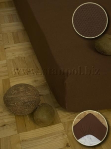 Prześcieradło Jersey 120x200 - Ciemny Brąz