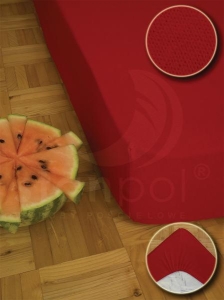 Prześcieradło Jersey 120x200 - Czerwone