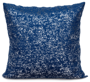 Poszewka na poduszkę 40x40 - Granatowa Srebrny Wzór 