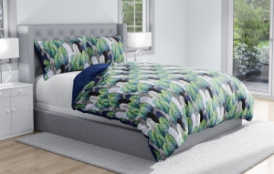 Pościel Bawełna Satynowa 220x200 - Liście 